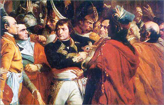 Napoleone durante il colpo di Stato parigino al Consiglio dei Cinquecento il 9 novembre 1799