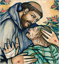 San Francesco guarisce il lebbroso