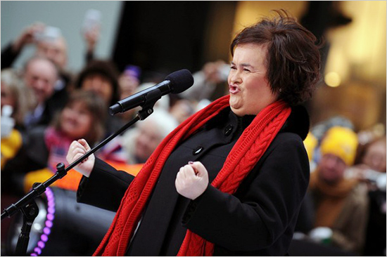 NEW YORK - NOVEMBER 23: Singer Susan Boyle performs on NBC's 'Today' at Rockefeller Center on November 23, 2009 in New York City. susan-boyle_550.jpg