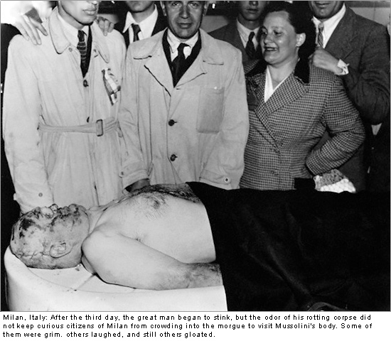 Benito Mussolini lie beside his mistress in a morgue in Milan, Italy PICT0618.jpg