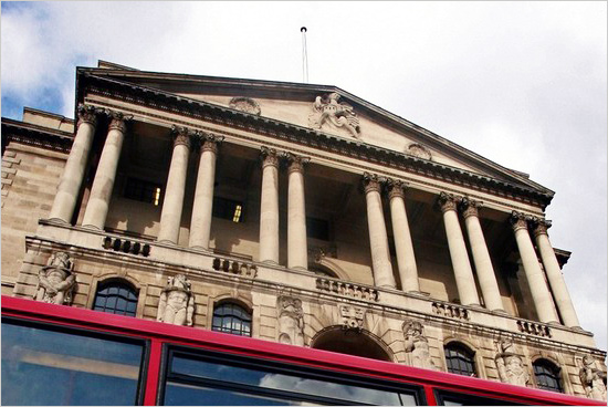 The Bank of England in London, on March 5, 2009. The Bank of England said Thursday it had cut interest rates to a record-low 0.5 percent, adding it will create 75 billion pounds (106 billion dollars, 84 billion euros) under a 