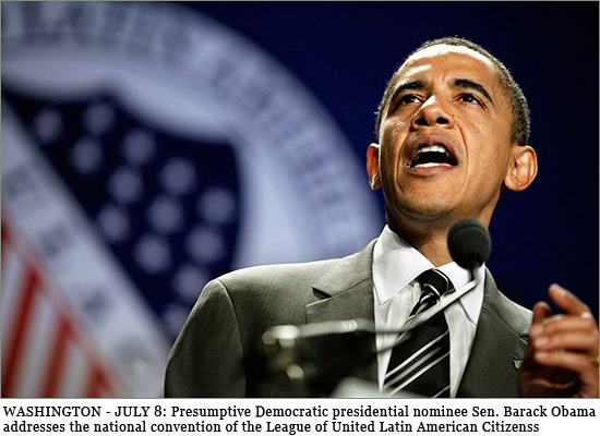 WASHINGTON - JULY 8: Presumptive Democratic presidential nominee Sen. Barack Obama (D-IL) addresses the national convention of the League of United Latin American Citizens barack_obama.jpg