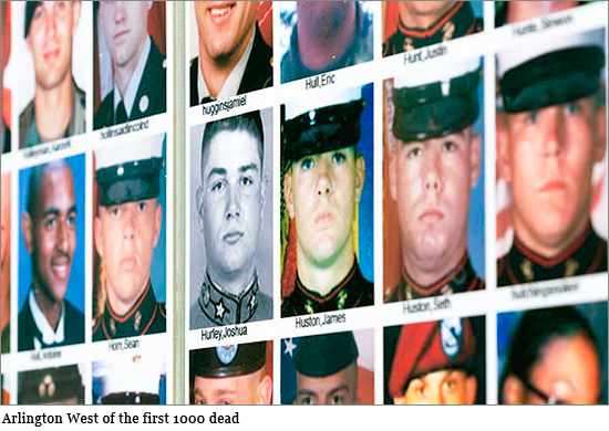 Arlington West of the first 1000 dead first_dead.jpg