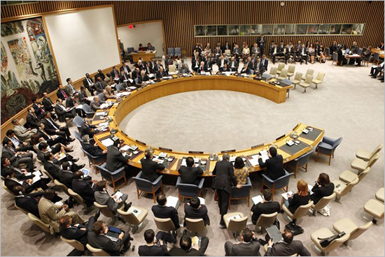 The Security Council begins their meeting at the U.N. Headquarters in New York June 9, 2010. The United Nations Security Council is scheduled to vote to impose new sanctions against Iran over its nuclear program.