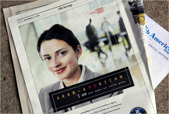A full page recruiting ad from the U.S. Central Intelligence Agency is seen in 'The Arab American News' newspaper in Dearborn, Michigan November 25, 2009 terrorista_mumbai_550.jpg