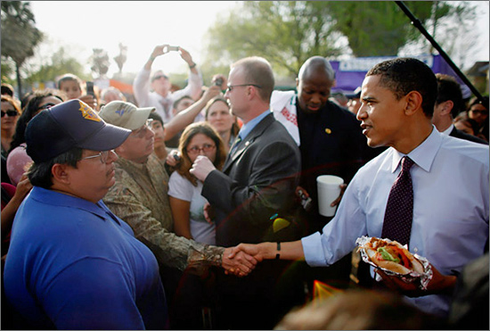 Sen. Barack Obama was an added attraction at a festival in Brownsville at the southern tip of Texas. The state's primary is Tuesday. obama_renegade.jpg