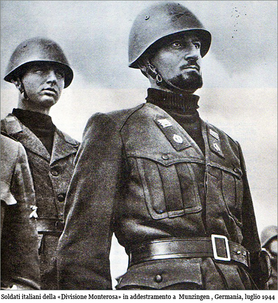 Soldati italiani della «Divisione Monterosa» in addestramento a
Munzingen , Germania, luglio 1944 rsi_ultime_ore550.jpg